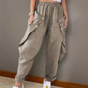 Stylish Women's Summer Pants with Button Design