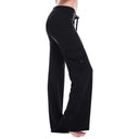 Women's Leisure Pants with Side Pockets & Elastic Waist