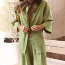 Stylish Women's Linen Blouse with Chic Design