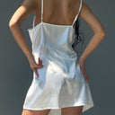 Elegant Satin Nightdress with Lace & Kimono Cape