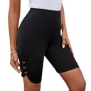 Stylish Women's Leggings with Button Accents