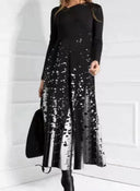 Boho-Inspired Midi Dress with Unique Patterns