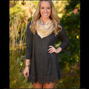 Chic Women's Lace Long Sleeve Dress