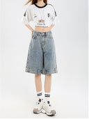 Classic Women's Wide Leg Denim Shorts