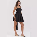 Women’s Flattering Short Dress with Voluminous Skirt