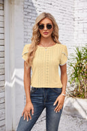 Ruffled Sleeve Lace Blouse for Women