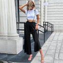 Chic High-Waisted Palazzo Pants with Pockets for Women
