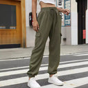 Women’s Cargo Pants with Stretch Waistband and Utility Pockets