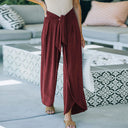 Chic High Waist Palazzo Pants with Tie Belt