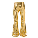 Shiny Bootcut Pants for Women in Stretch Fabric