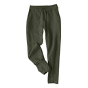 Chic Linen Blend Chino Pants with Adjustable Waist