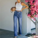 Retro High-Waisted Women's Flared Jeans