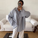 Women's Oversized Linen Blouse for Everyday Wear