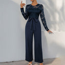 Chic Lace-Top Jumpsuit with Fitted Waist