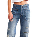 Stylish Women's Denim Pants with Spacious Pockets