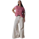 Chic Blouse with Gathered Waist for Women