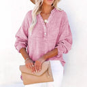 Women's Cotton Blouse with Button Placket