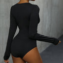 Women's Lace Trim Bodysuit with Flattering Design