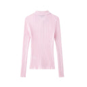 Chic Ribbed Knit Blouse for Women