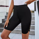 Stylish Women's Leggings with Button Accents