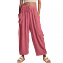 Women's Wide-Leg Pants with Side Pockets