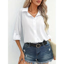 Chic Long-Sleeved Cotton Blouse for Women