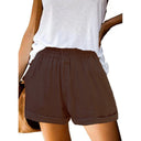 Chic Women's Chino Shorts with Elastic Waist and Handy Pockets