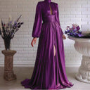 Chic Maxi Dress with Pleated Design for Fall