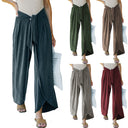 Chic High Waist Palazzo Pants with Tie Belt