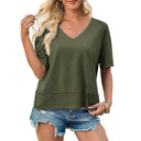 Chic Women's V-Neck Oversized Tee