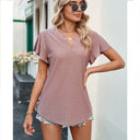 Women's Lace Pattern Airy Blouse Shirt