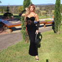 Ladies Lace Cocktail Dress with Long Sleeves