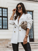Chic Oversized Blazer for Women with Pocket Accents