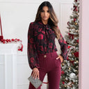 Chic Floral Print Ruffle Blouse for Women
