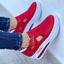 Women’s Slip-On Sneakers with Mesh Design and Soft Sole