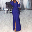 Chic Wrap Dress with Stylish Leg Slit
