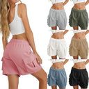 Chic Women's Leisure Pants with Elastic Waist and Side Pockets