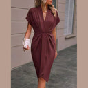Chic Black Midi Wrap Dress for Effortless Style