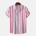 Chic Women's Striped Short Sleeve Blouse