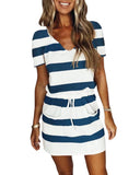 Chic Women's V-Neck Dress with Pockets
