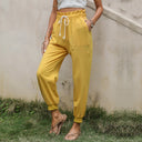 Jersey Jogging Pants for Women with Elastic Waist and Pocket Convenience