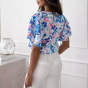 Floral Ruffle Blouse for Women