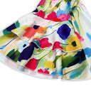 Floral Print Short Dress with Statement Sleeves