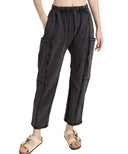 Stylish Women's Leisure Pants with Side Pockets and Elastic Waistband