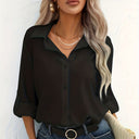 Chic Long-Sleeved Cotton Blouse for Women