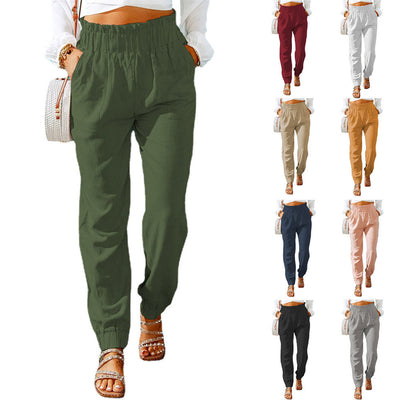 Chic Women's Elastic Waist Pants