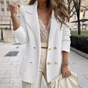 Chic Women's Structured Blazer with Classic Buttons