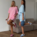 Chic Women's T-Shirt and Shorts Ensemble