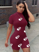 Chic Women's Short Sleeve Bodycon Dress
