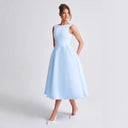 Chic Maxi Dress with Flared Sleeves and Flowing Skirt
